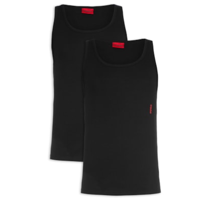 Kit de Regatas Masculinas Tank Top Twin Pack - Preto