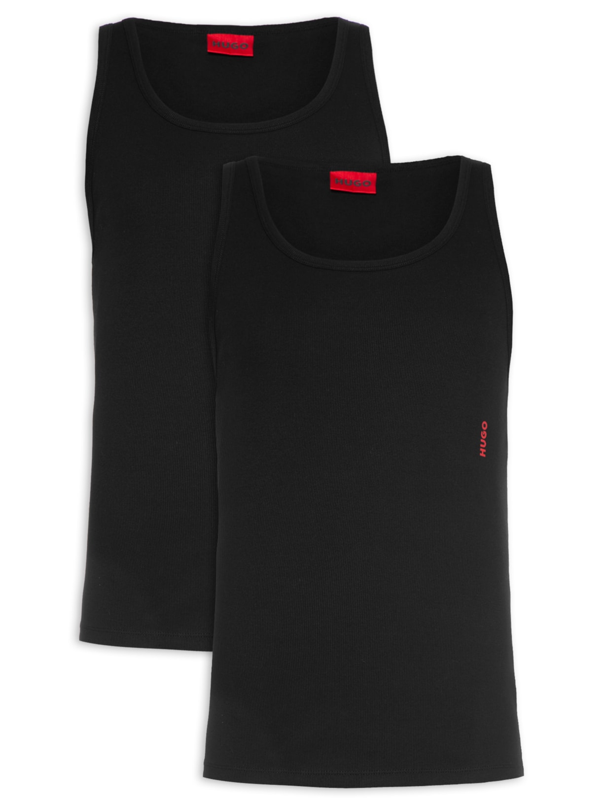 Kit de Regatas Masculinas Tank Top Twin Pack - Preto
