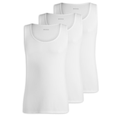 Kit De Regatas Masculinas Tanktop Ribclassic - Branco