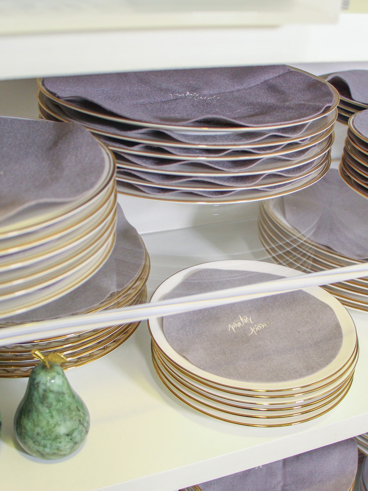 Kit De Set Separador De Louça Pratos Fundos 6 Unidades Cinza Atelier Couvert