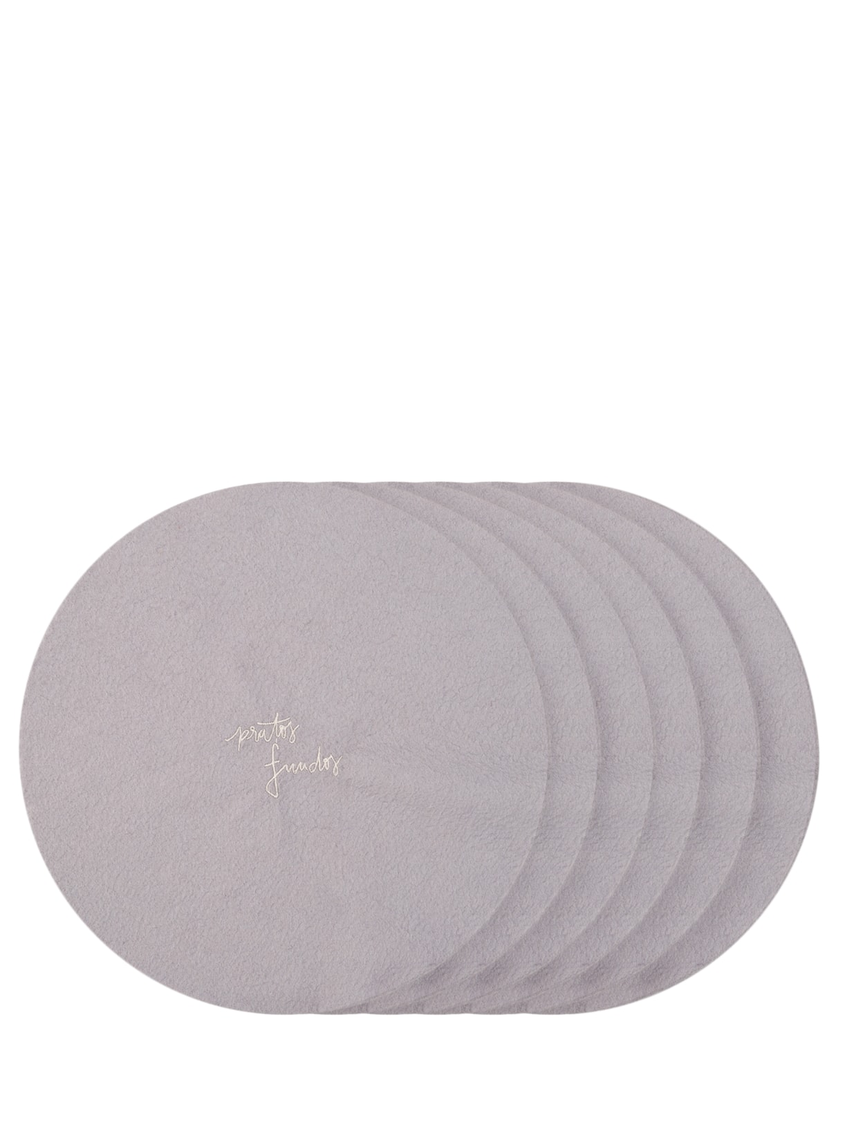 Kit De Set Separador De Louça Pratos Fundos 6 Unidades Cinza Atelier Couvert