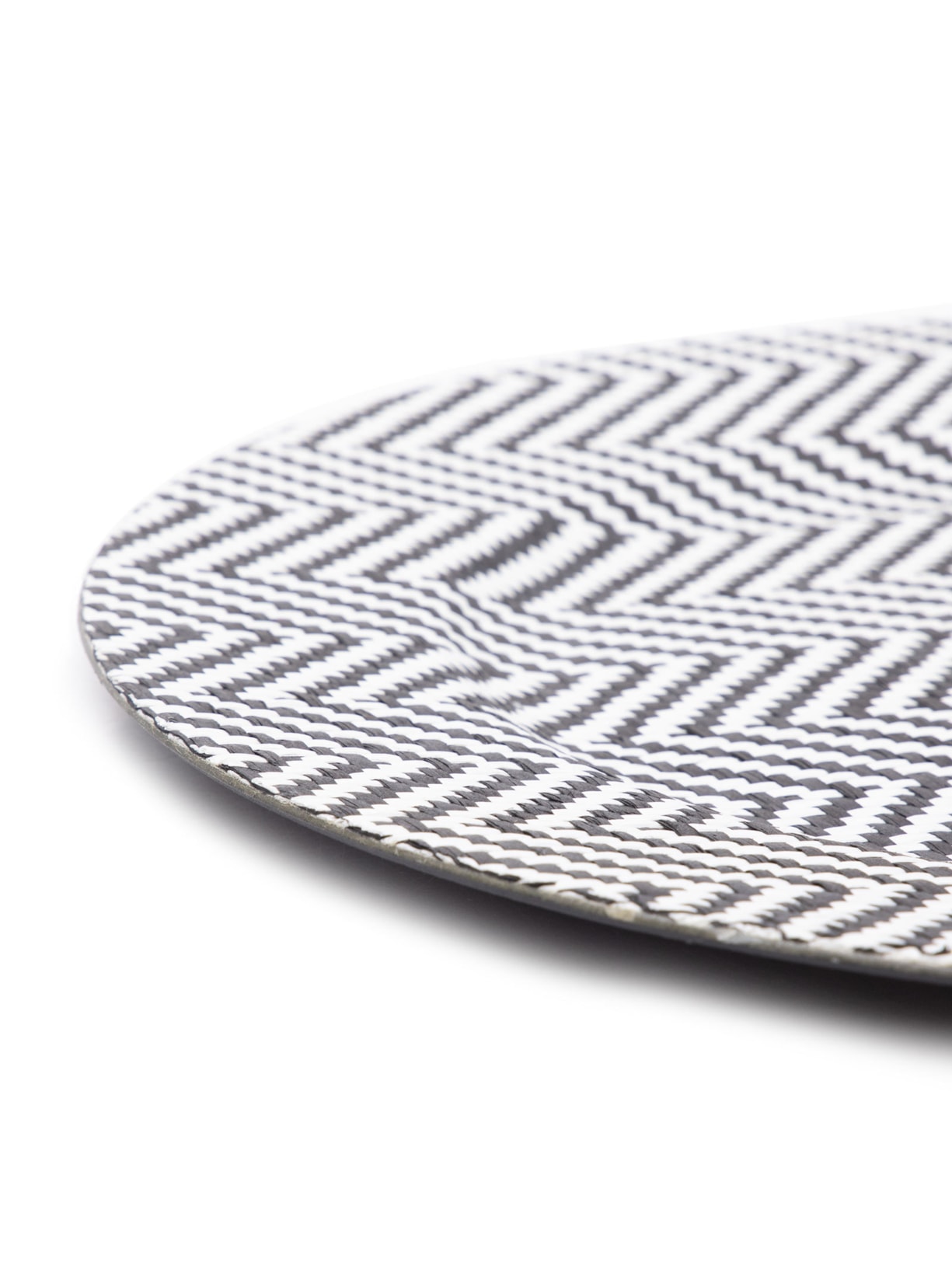 Kit De Sousplat Estampa Geométrica 2 Unidades Preto '2Home