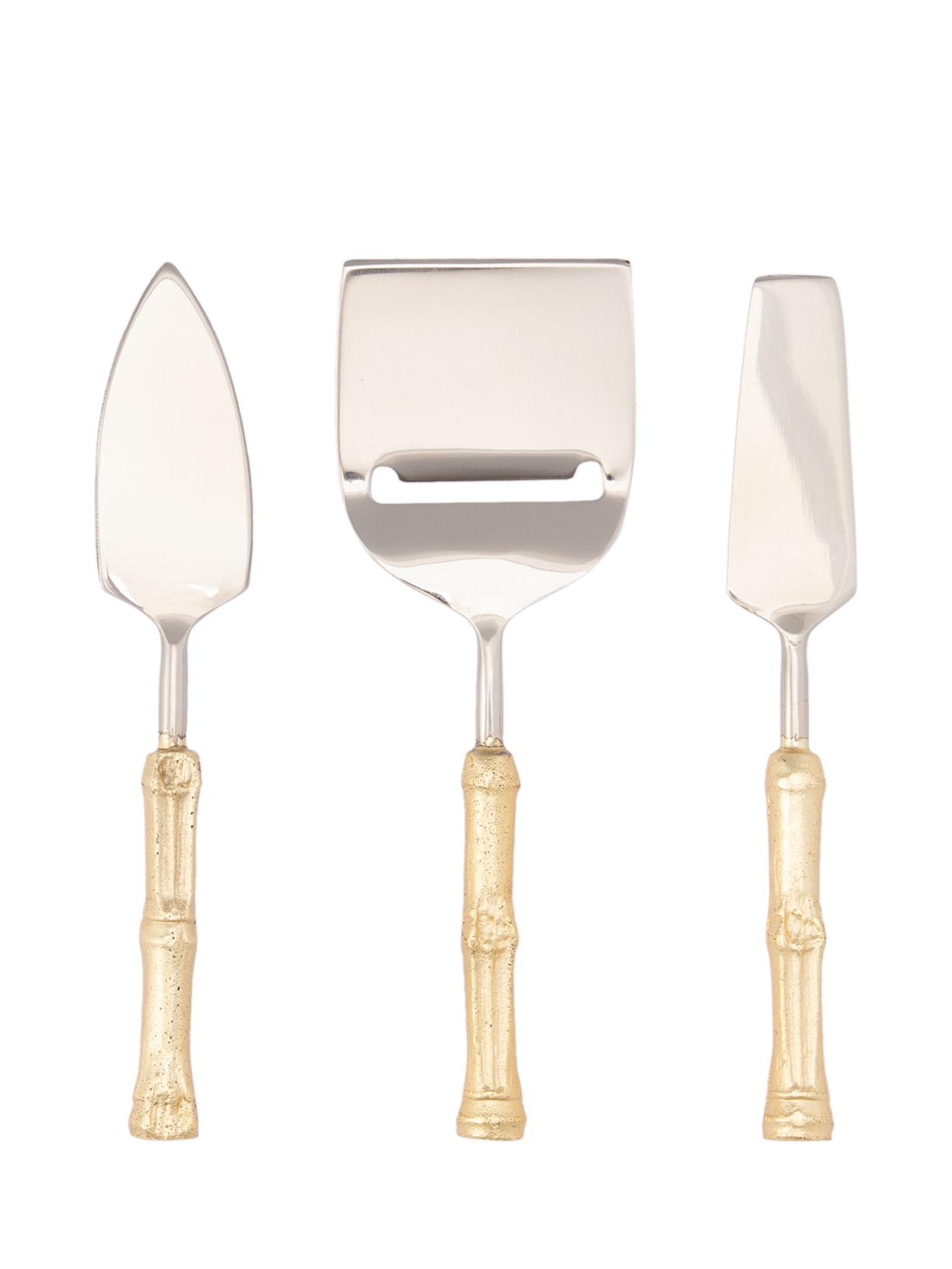 Kit De Talheres De Aperitivo Dourados Dubai Set 3 Unidades - Dourado