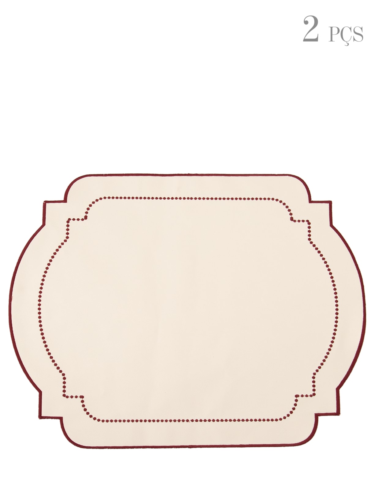 Kit Jogo Americano com Bordado 02 Peças Bege '2Home