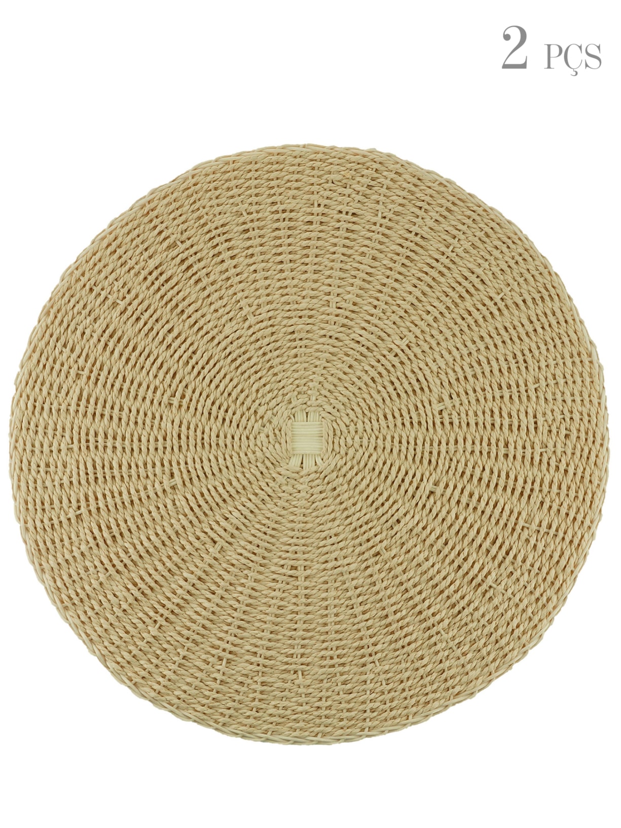 Kit Lugar Americano Papel 2 Peças - Bege