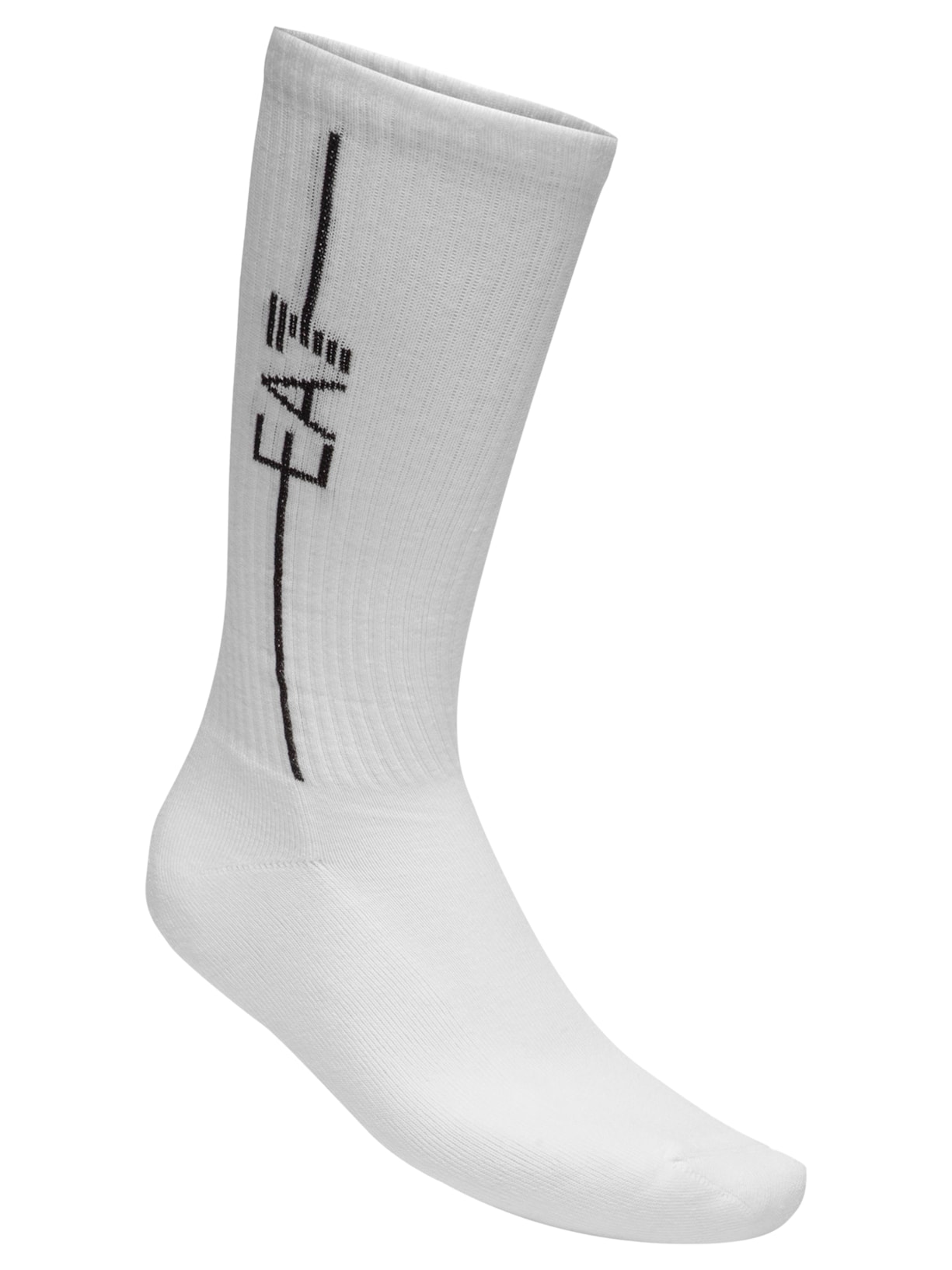 Kit Meia 2 Pares Logo Bordado Masculino Branco Ea7 Emporio Armani