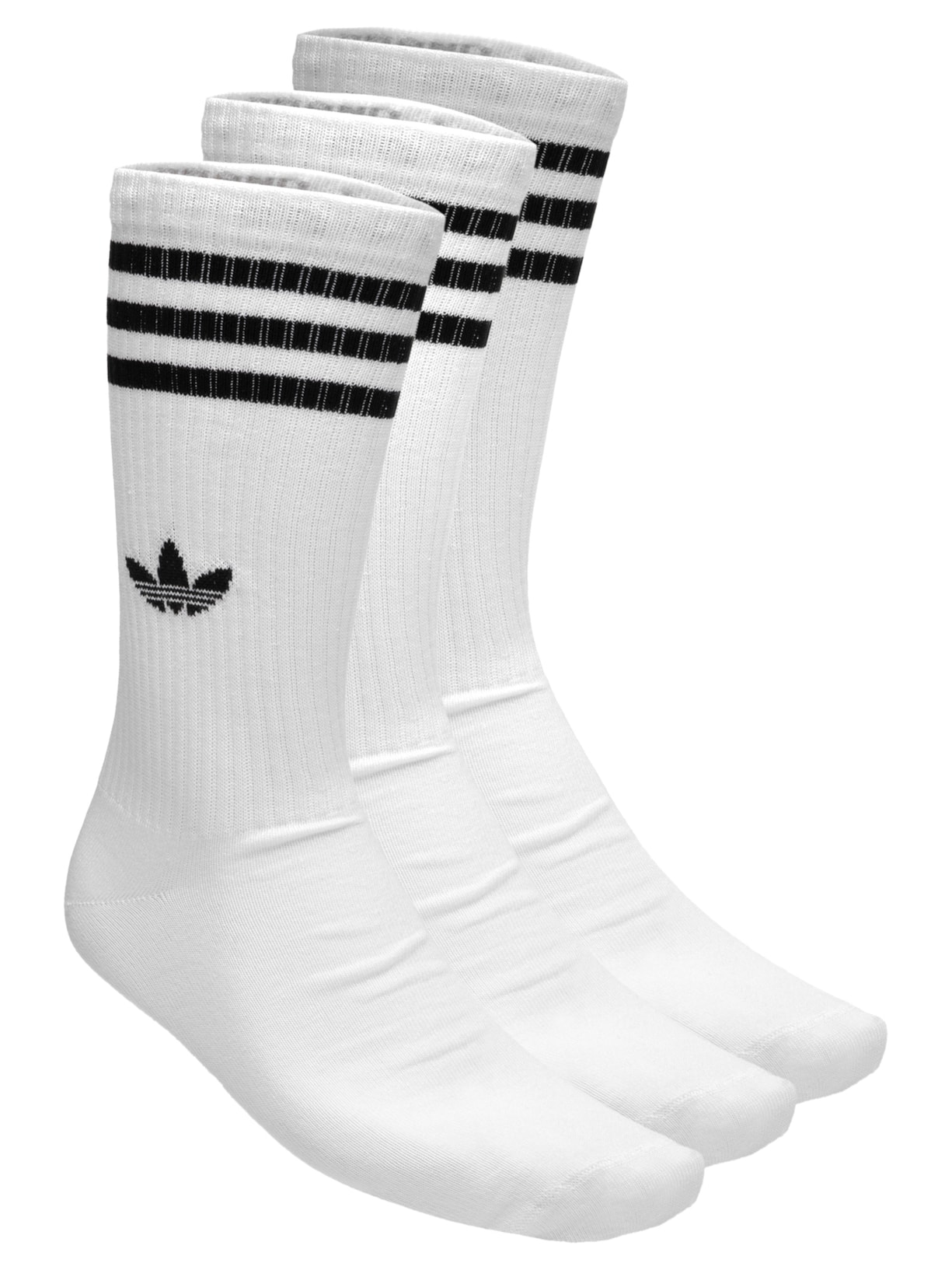 Kit Meia Masculina 3 Listras 3 Pares Branco Adidas Originals
