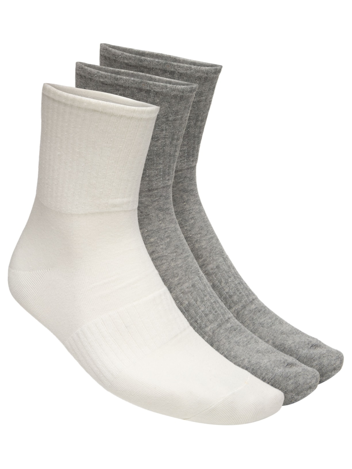 Kit Meia Masculina Cano Médio Algodão - Cinza