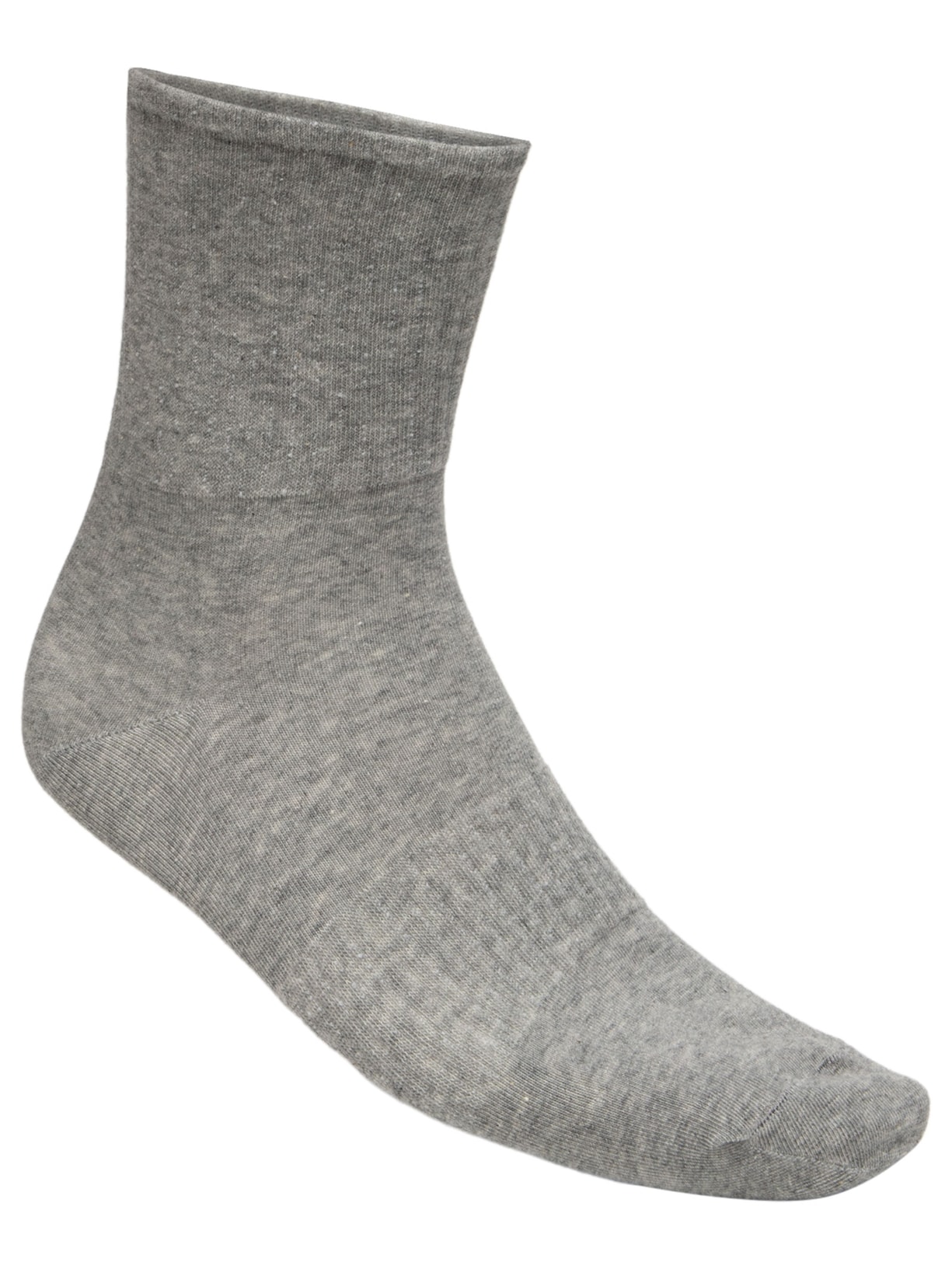 Kit Meia Masculina Cano Médio Algodão Cinza Basiq Men