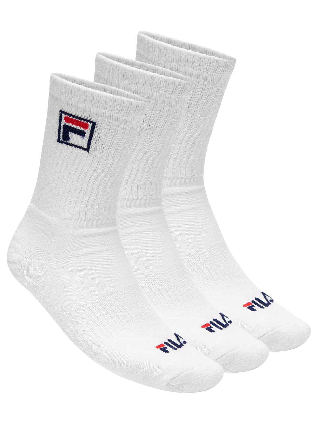 Kit Meia Masculina Tripack Cano Alto Fbox - Branco