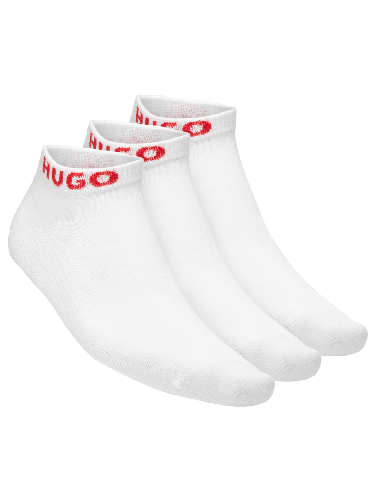 Kit Meias Masculinas 3 Peças Ankle Lenght Branco Hugo