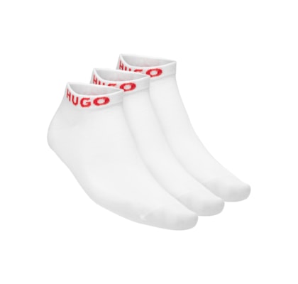 Kit Meias Masculinas 3 Peças Ankle Lenght - Branco
