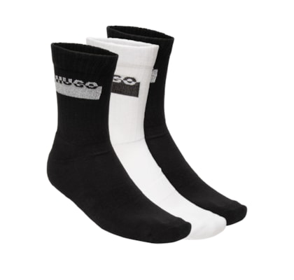 Kit Meias Masculinas 3 Peças Metal  - Preto
