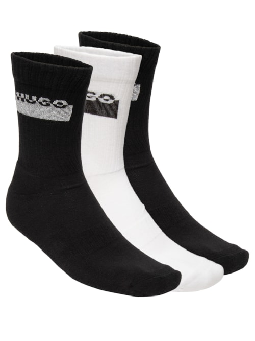 Kit Meias Masculinas 3 Peças Metal - Preto