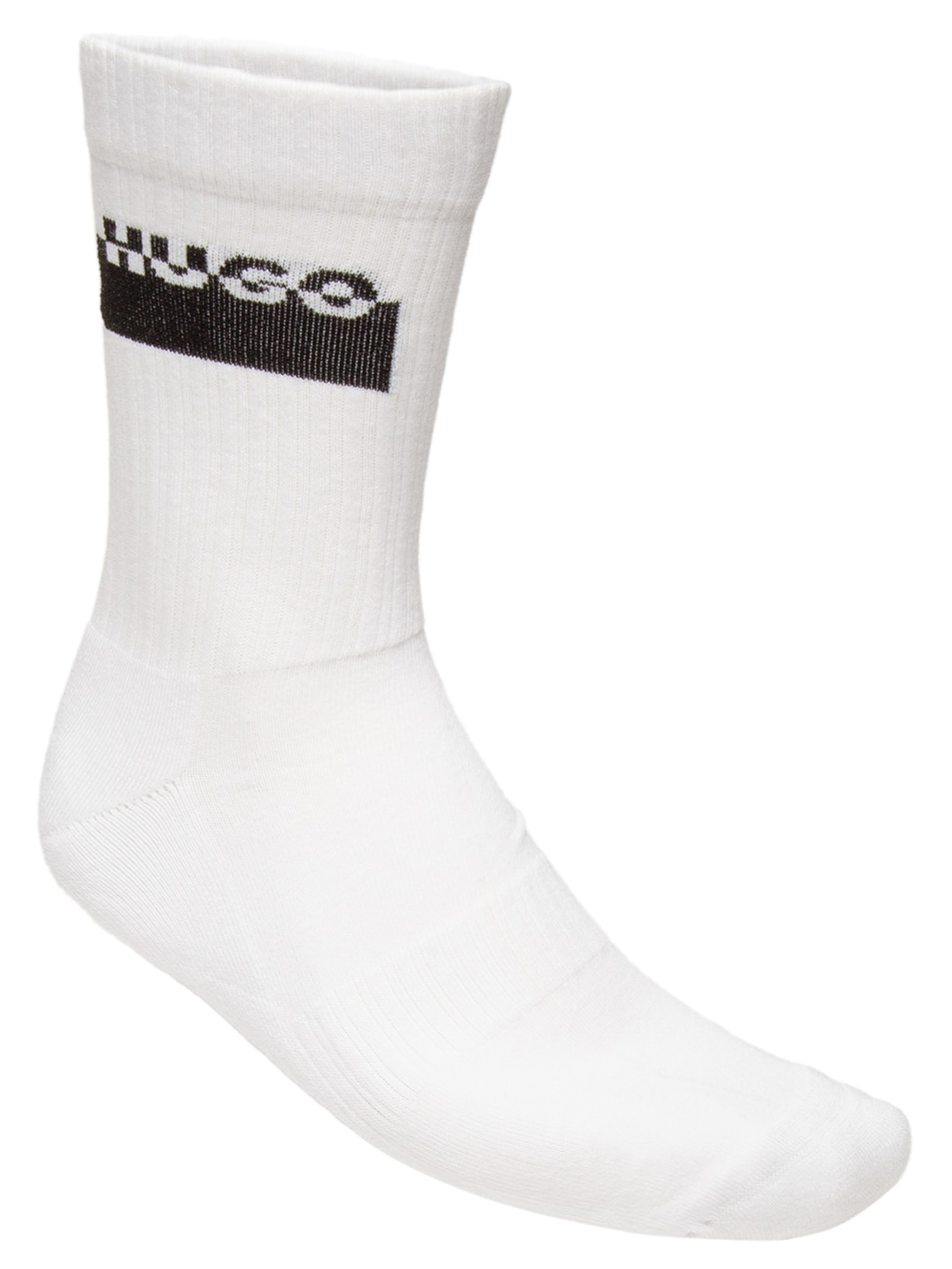 Kit Meias Masculinas 3 Peças Qs Metal Logo Preto Hugo