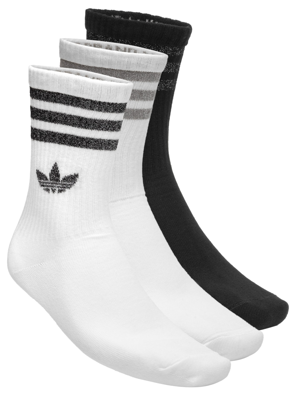 Kit Meias Masculinas Longas 3 Pares Branco Adidas Originals