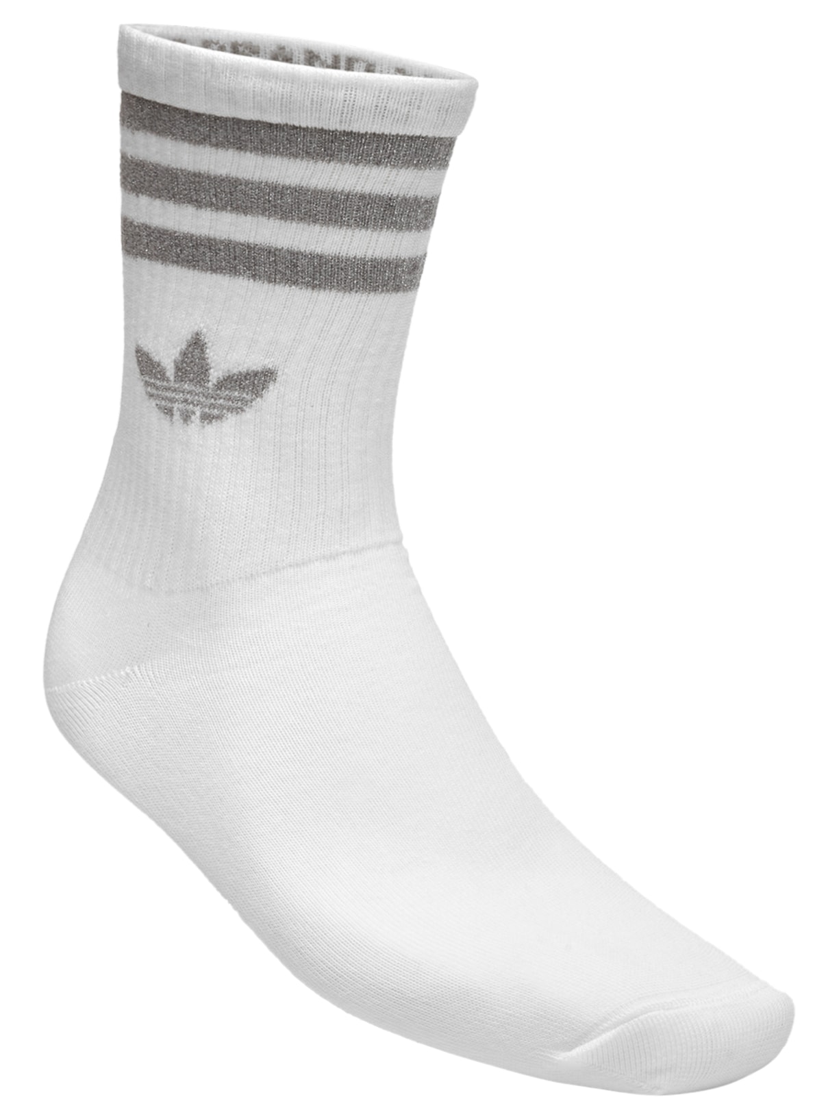 Kit Meias Masculinas Longas 3 Pares Branco Adidas Originals