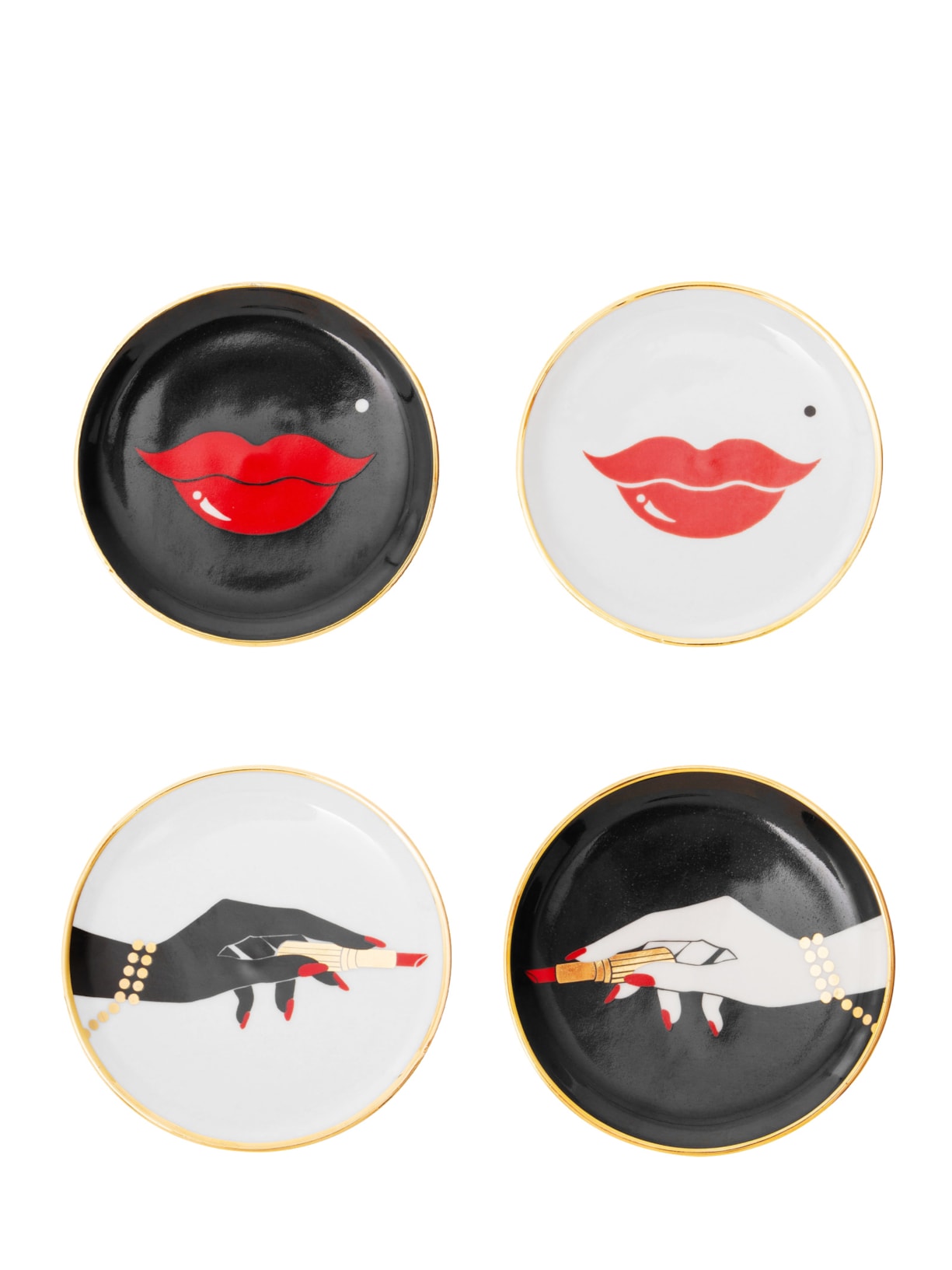 Kit Pratos Beijo - Preto