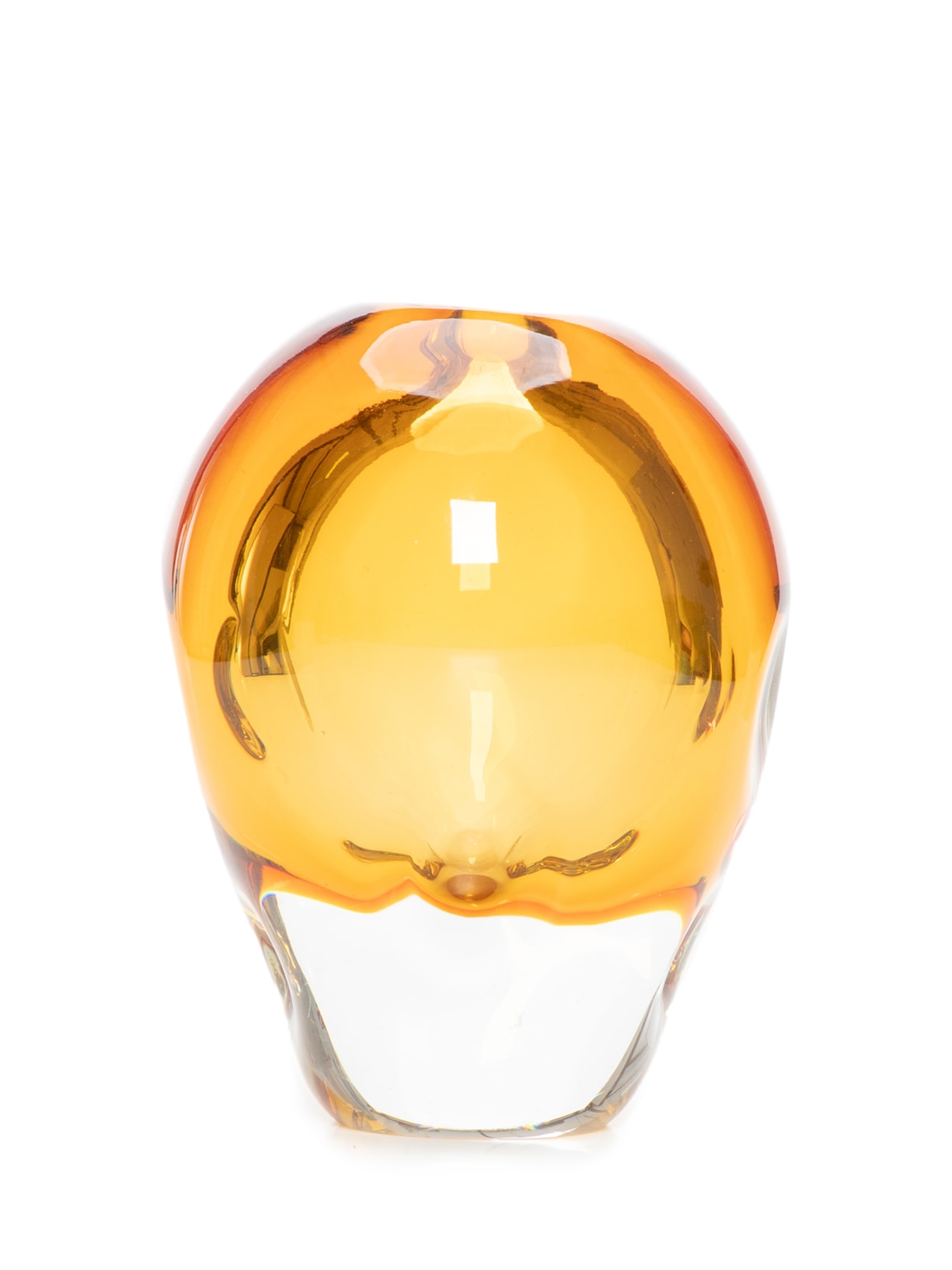 Lamparina Em Cristal De Murano Àmbar - Amarelo