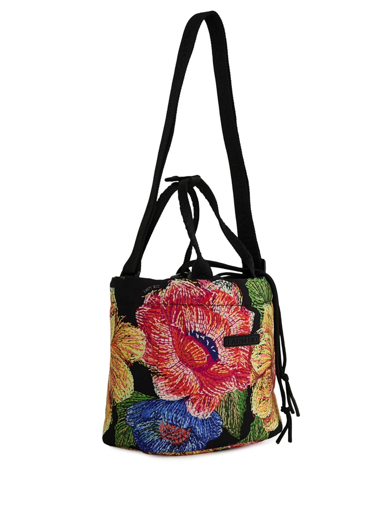 Lancheira Ziriguidum Max Floral Paraíso Preto Farm Etc