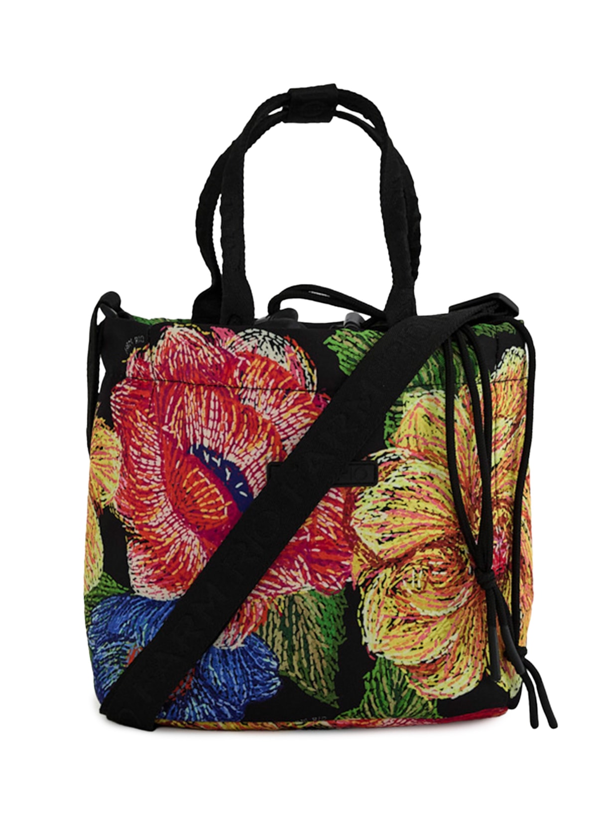 Lancheira Ziriguidum Max Floral Paraíso Preto Farm Etc