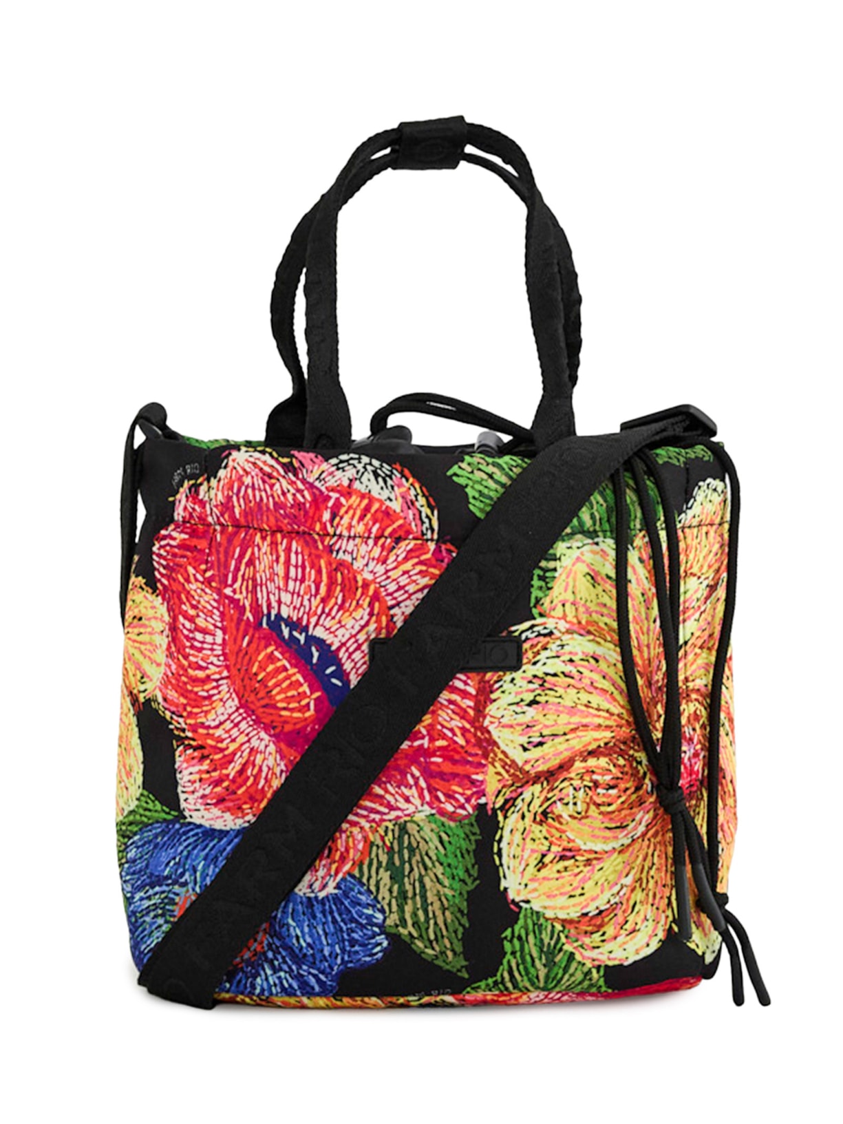 Lancheira Ziriguidum Max Floral Paraíso - Preto