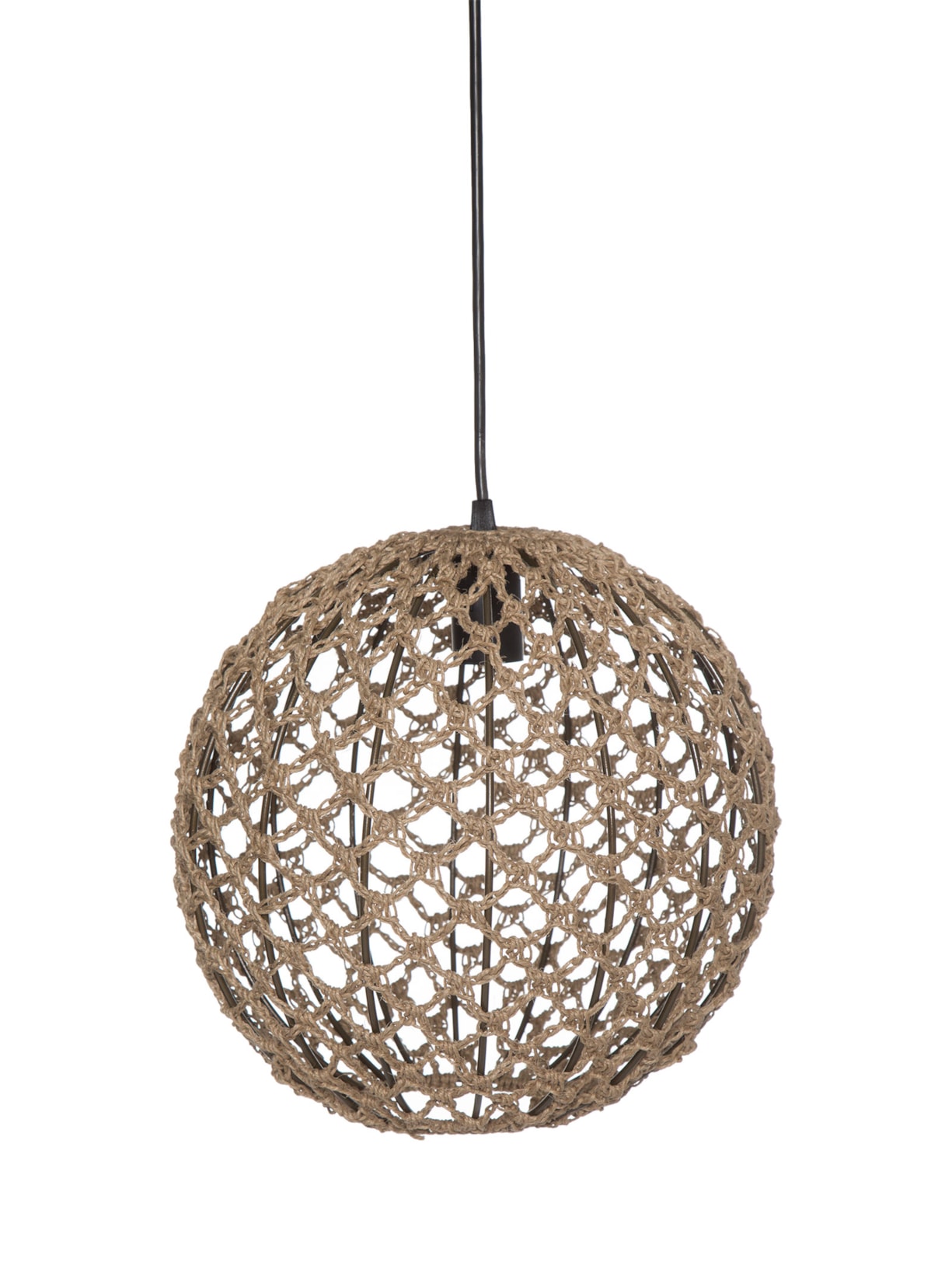 Lanterna Mabby Crochê M Ramí - Bege