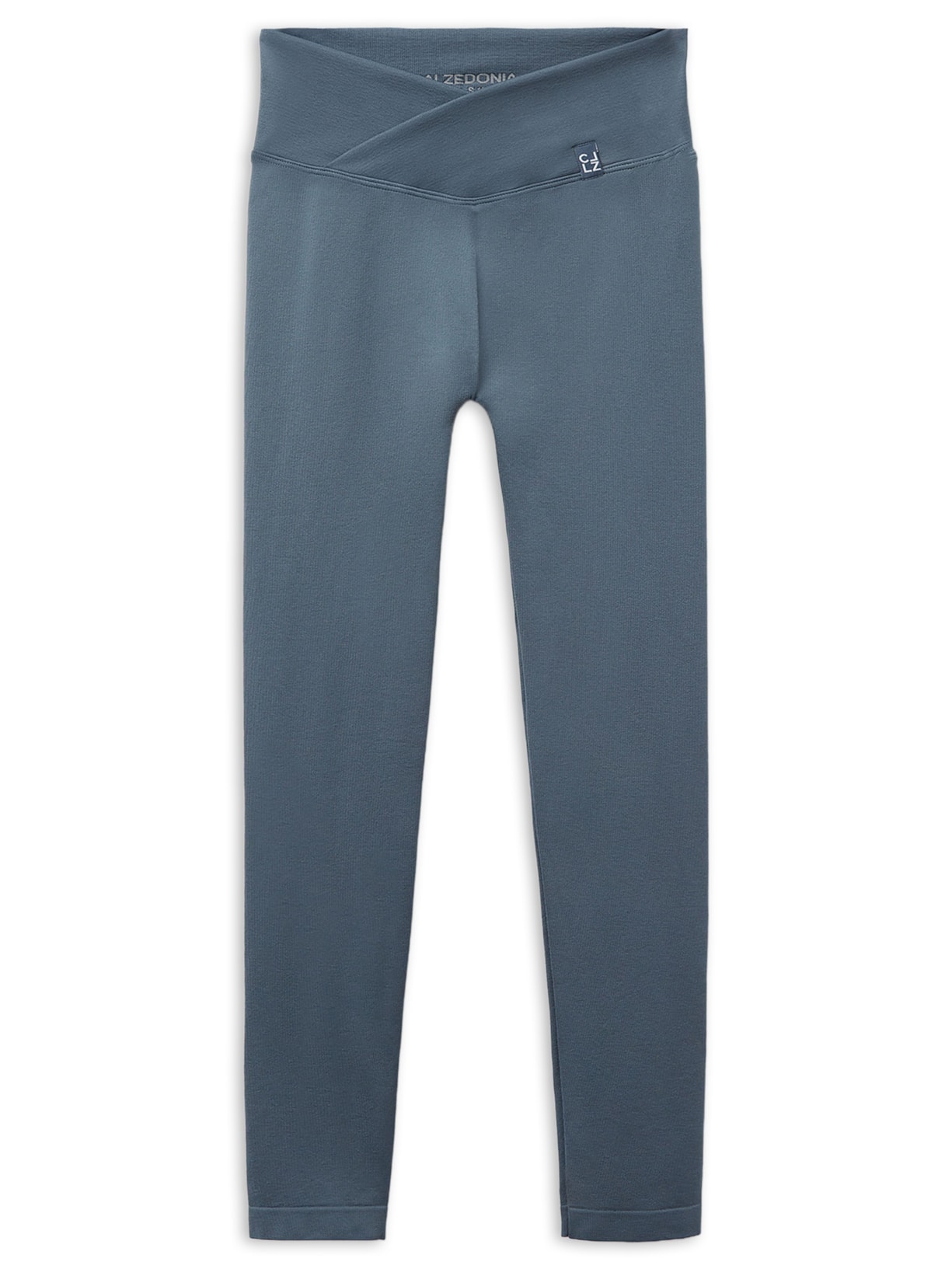 Legging De Cintura Alta Em v Azul Calzedonia