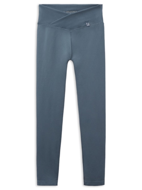 Legging De Cintura Alta Em v - Azul