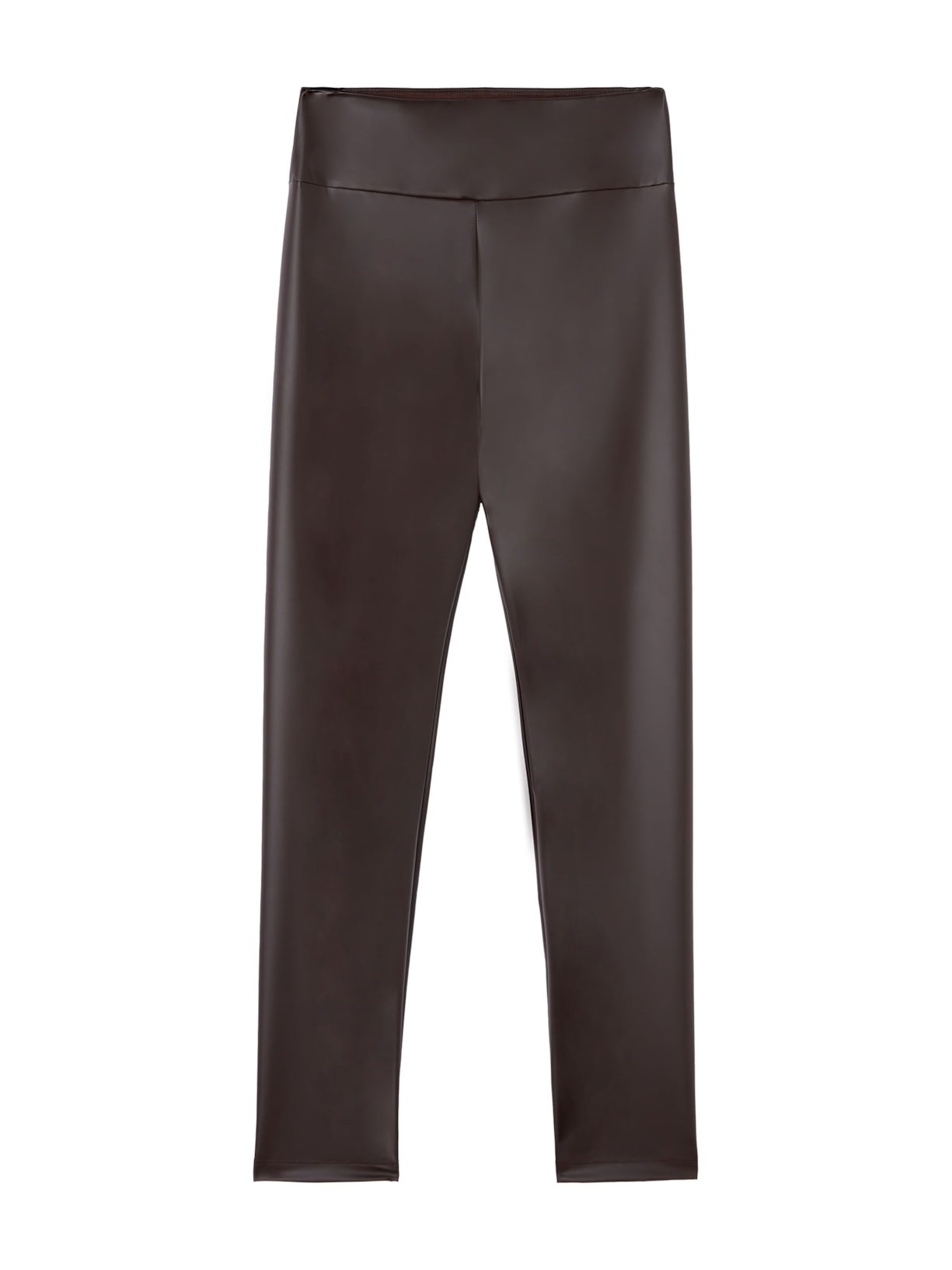 Legging Efeito Couro - Marrom