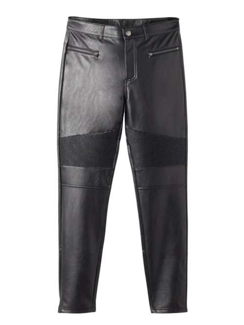 Legging Efeito Couro - Preto