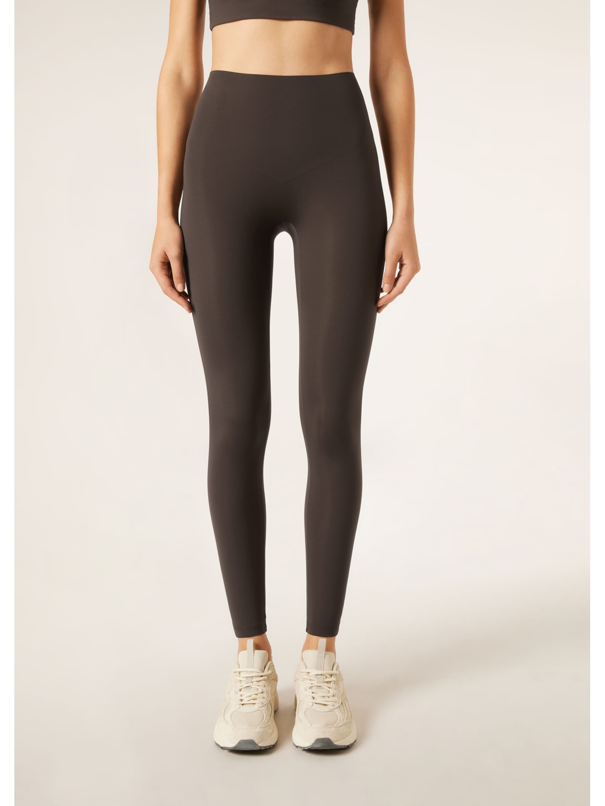 Legging Esportiva Sculpt Marrom Calzedonia