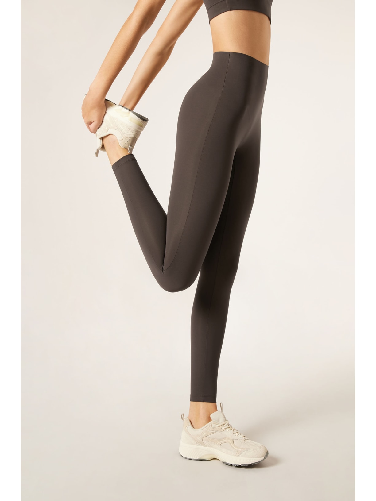 Legging Esportiva Sculpt Marrom Calzedonia
