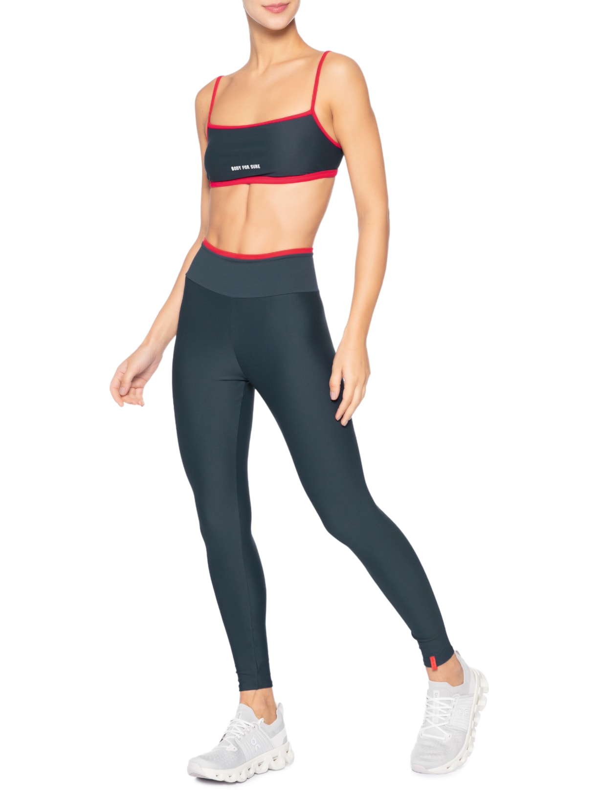 Legging Feminina Lisa Cinza Body For Sure