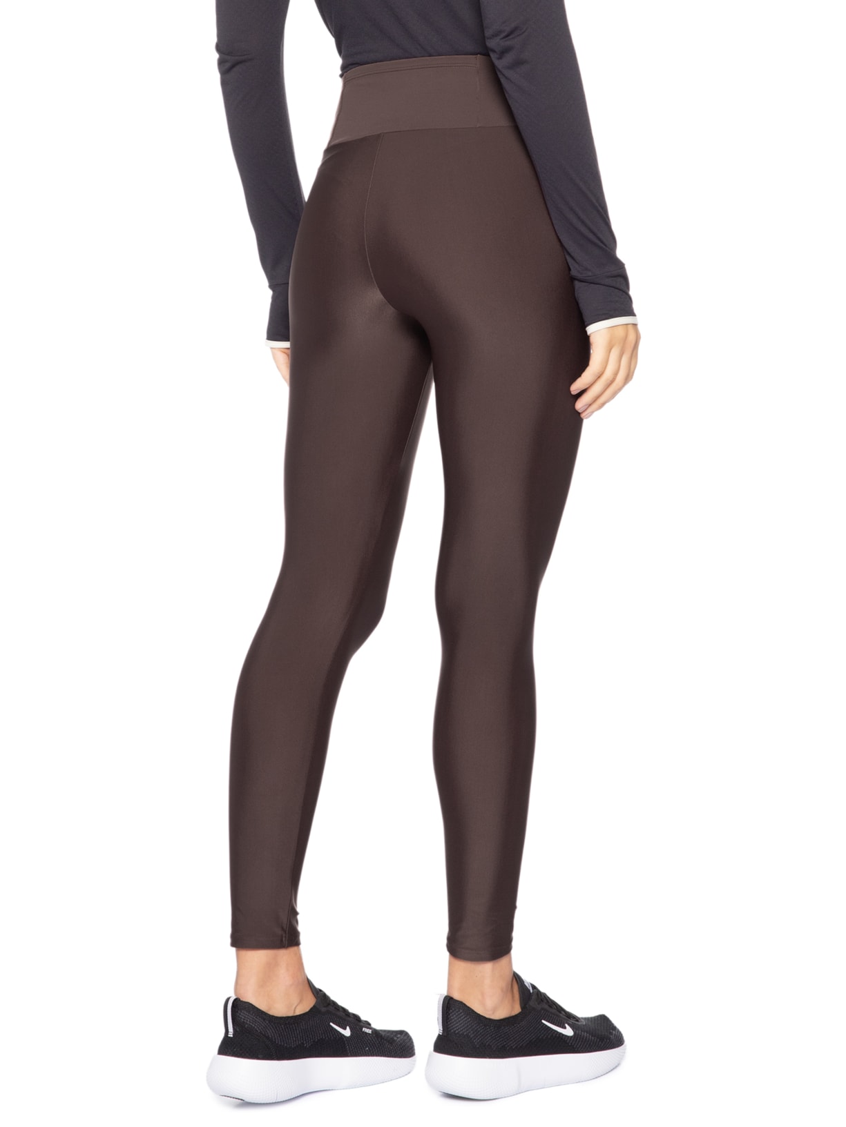 Legging Feminina Perfeita Lisa Marrom Body For Sure