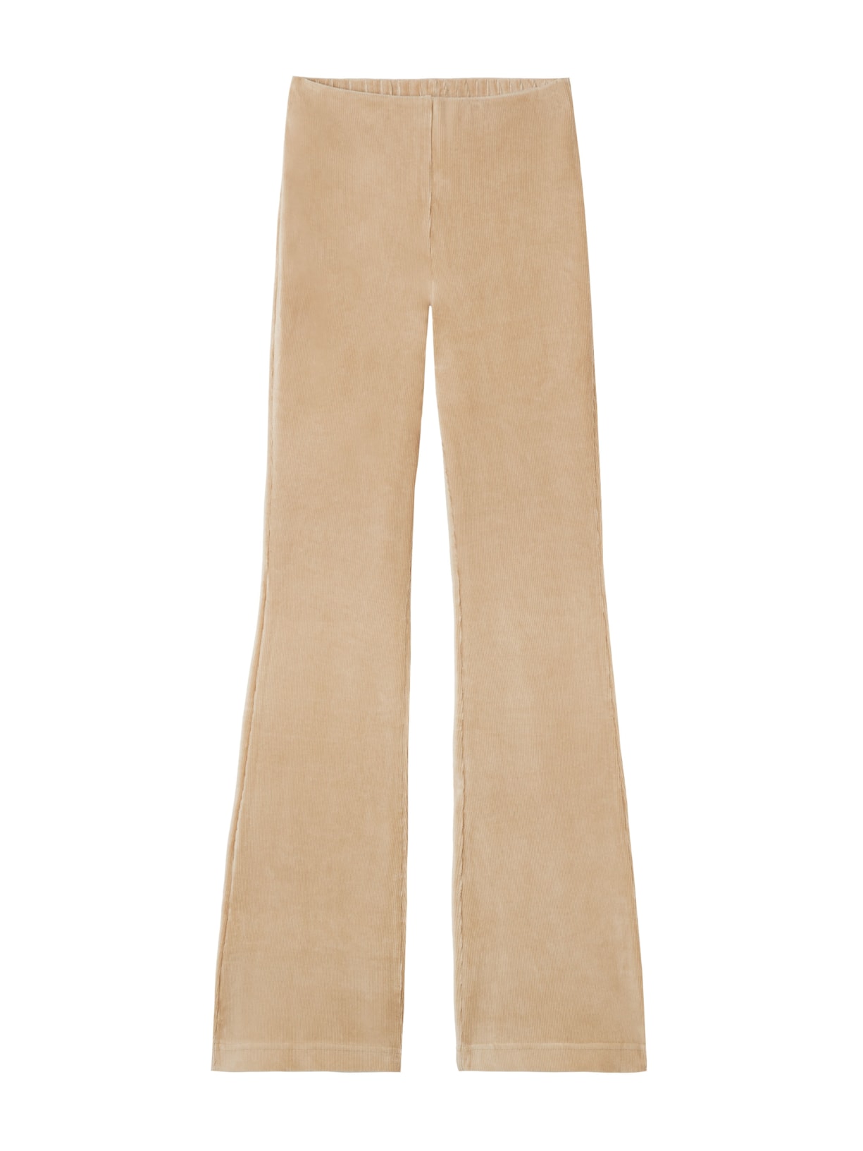 Legging Flare Efeito Aveludado - Bege