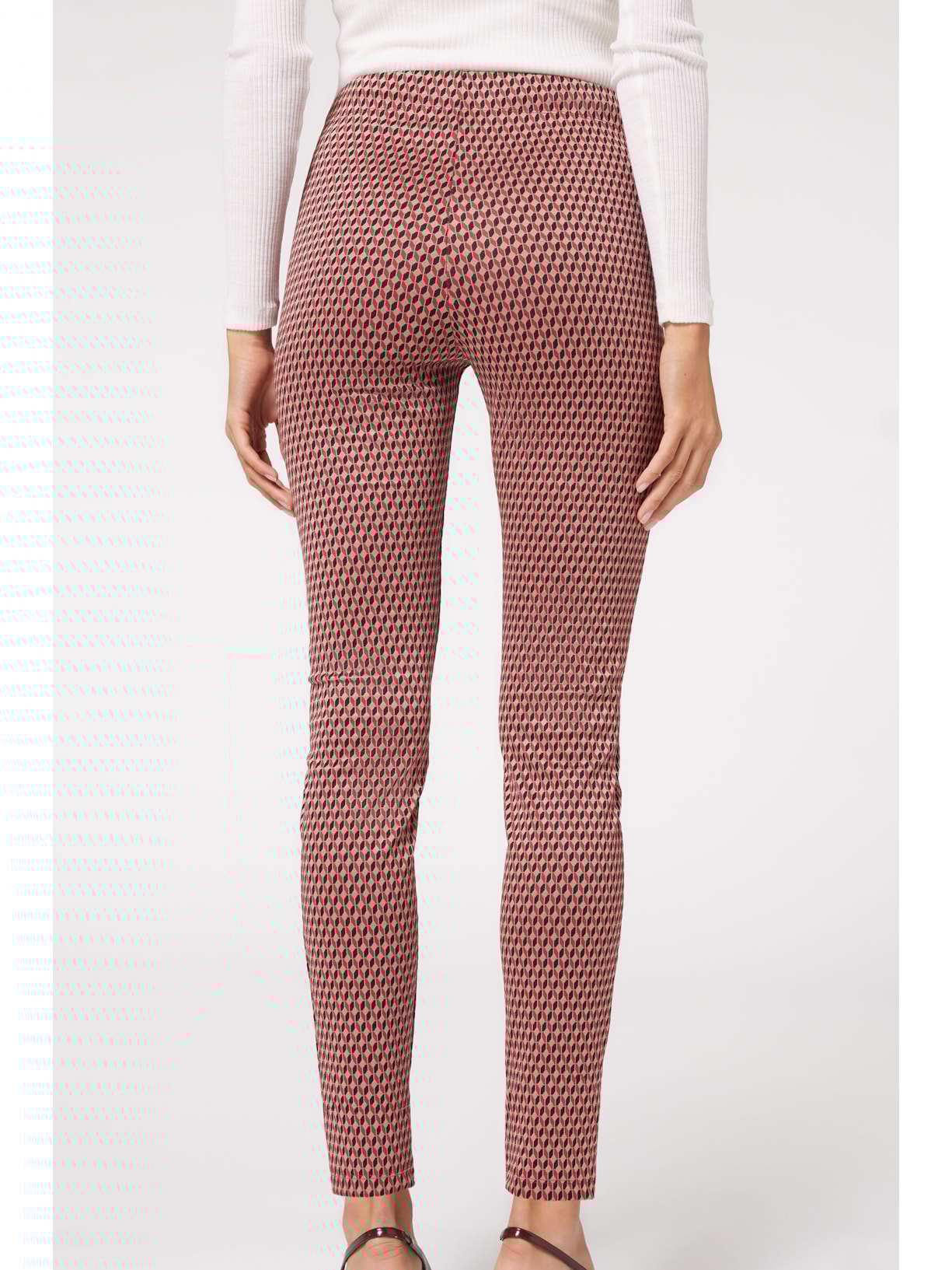 Legging Skinny Em Malha Elástica Vermelho Calzedonia