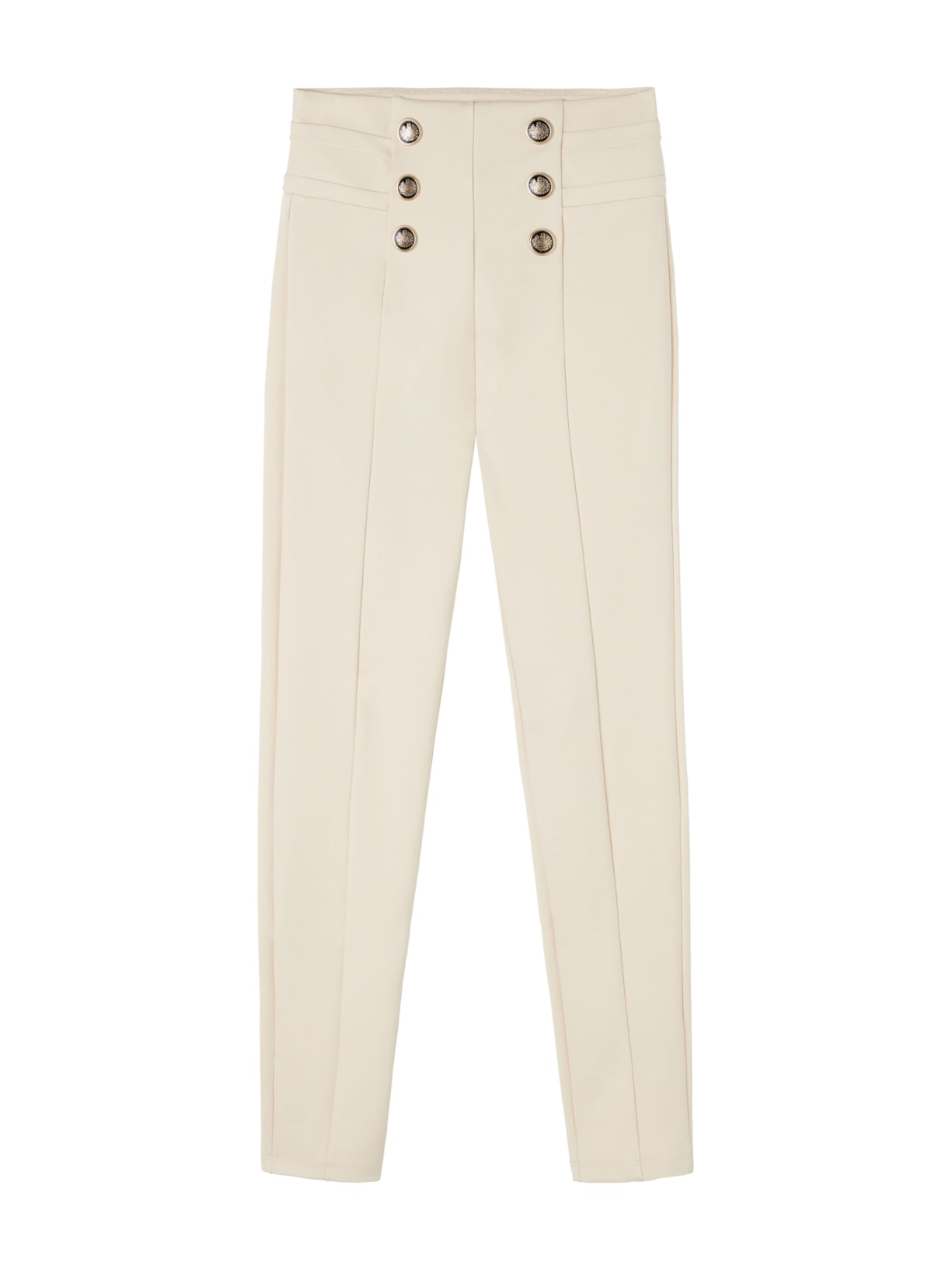 Legging Skinny Sailor Com Botões - Branco