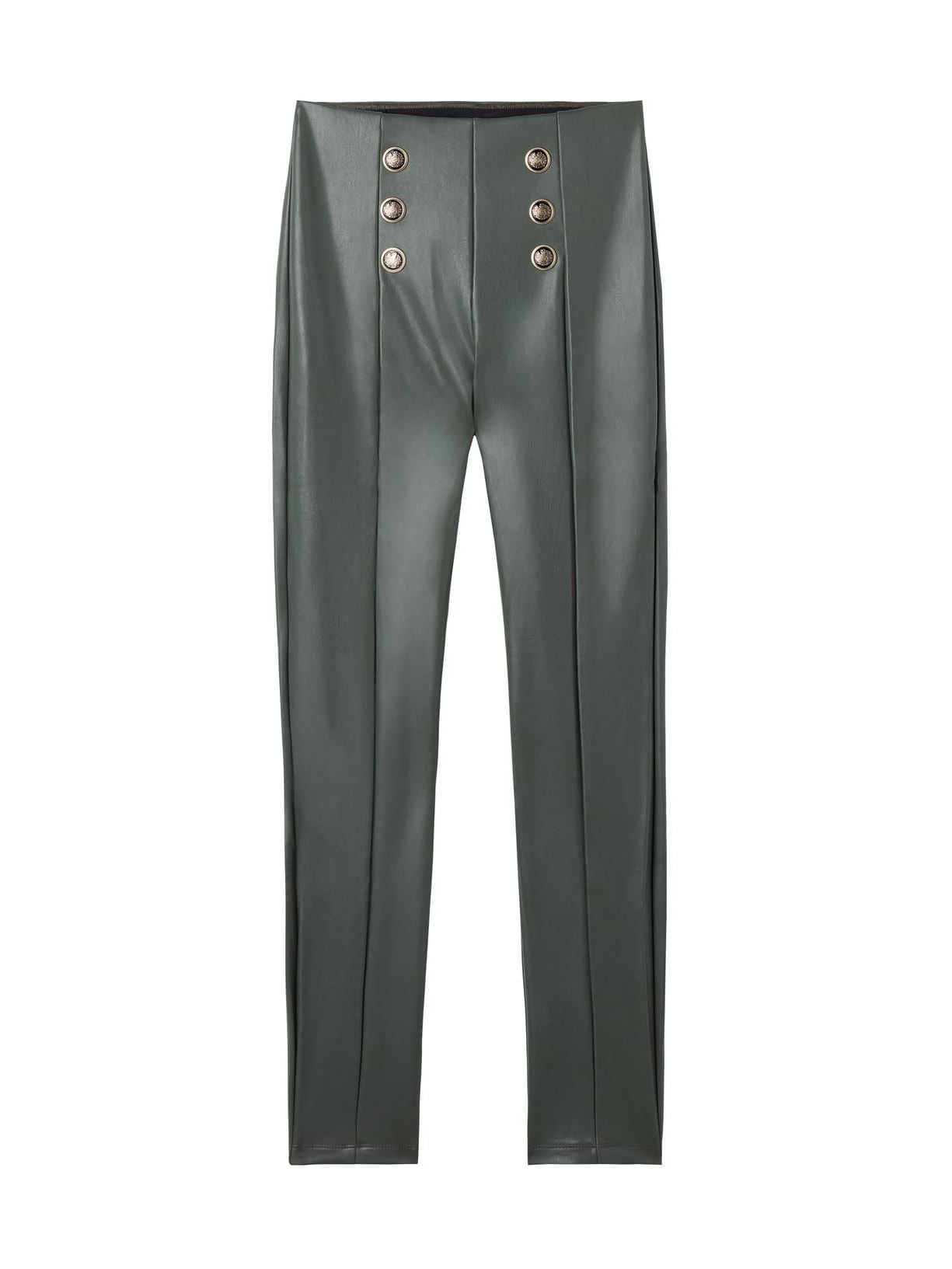 Legging Skinny Sailor Efeito Couro - Verde