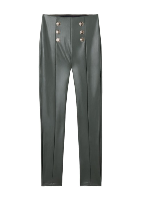 Legging Skinny Sailor Efeito Couro - Verde