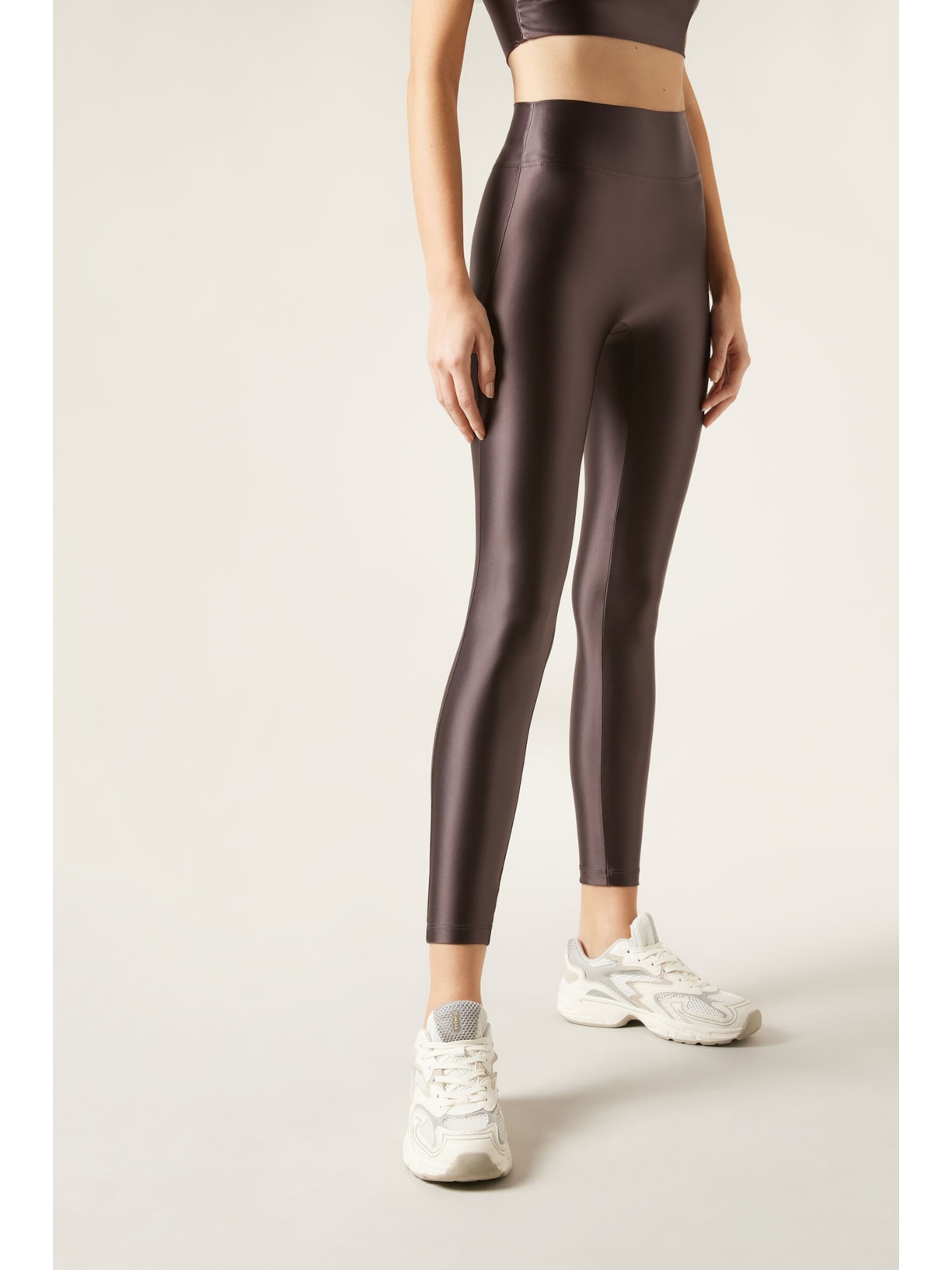 Legging Superbrilhante Acetinada Marrom Calzedonia