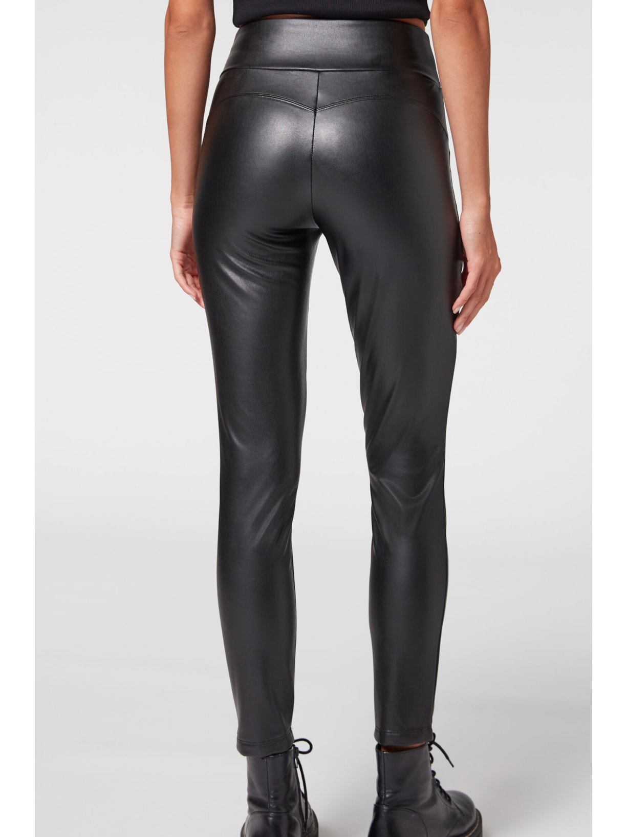 Legging Térmica Efeito Couro Preto