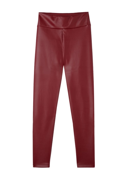 Legging Térmica Efeito Couro - Vermelho