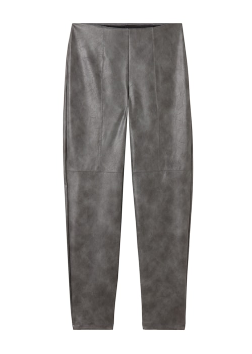 Legging Térmica Efeito Couro Vintage - Cinza