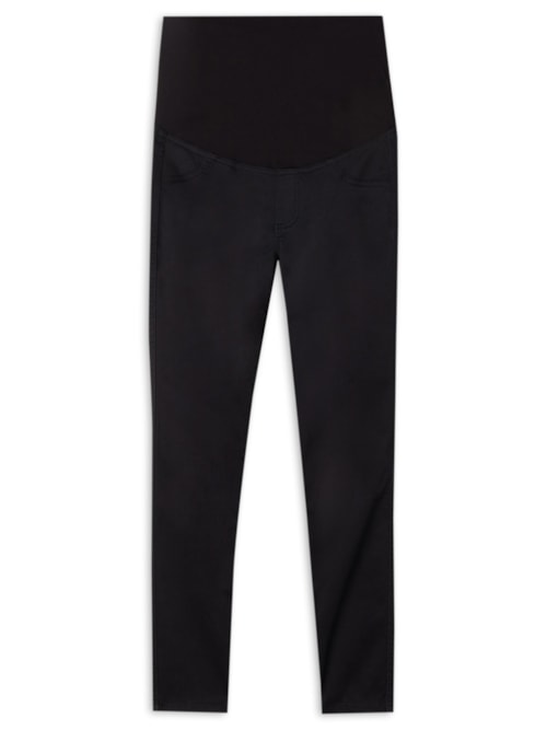 Leggings Jeans De Maternidade - Preto
