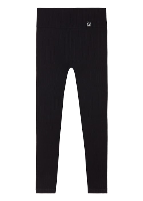 Leggings Seamless Canelado Fino - Preto