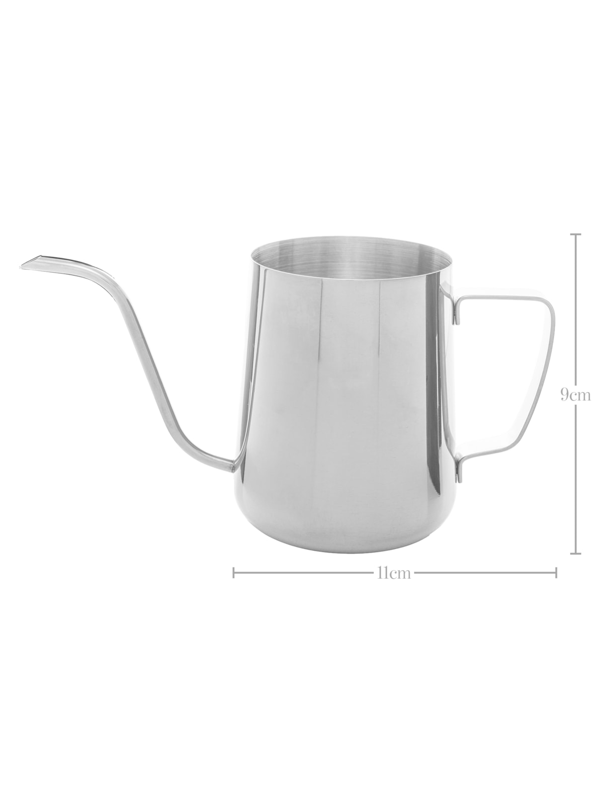 Leiteira De Aço Inox Bico de Pato 600ml Lyor Prata '2Home