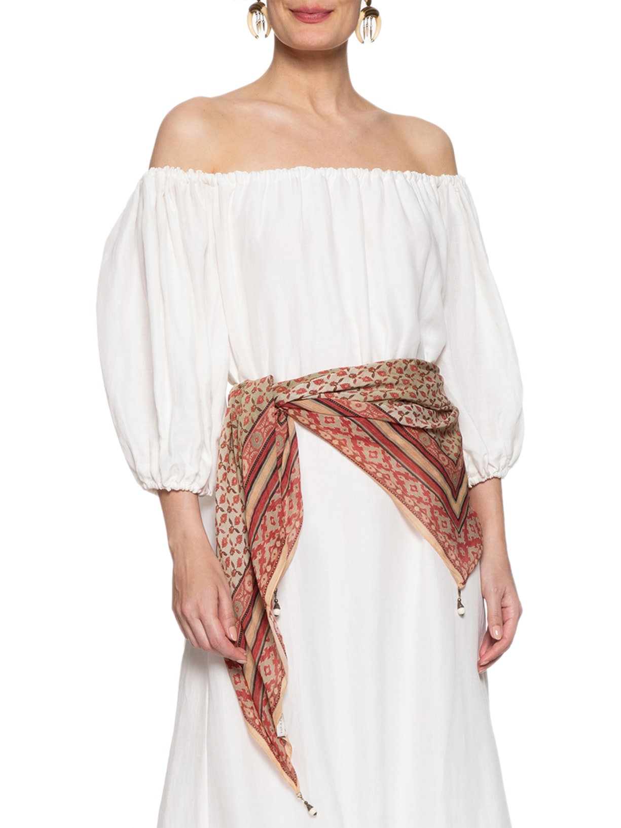 Lenço Feminino Aurora Bege Maria Filó