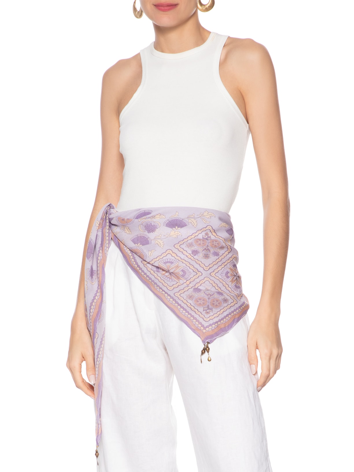 Lenço Feminino Blend Lilás Roxo Maria Filó