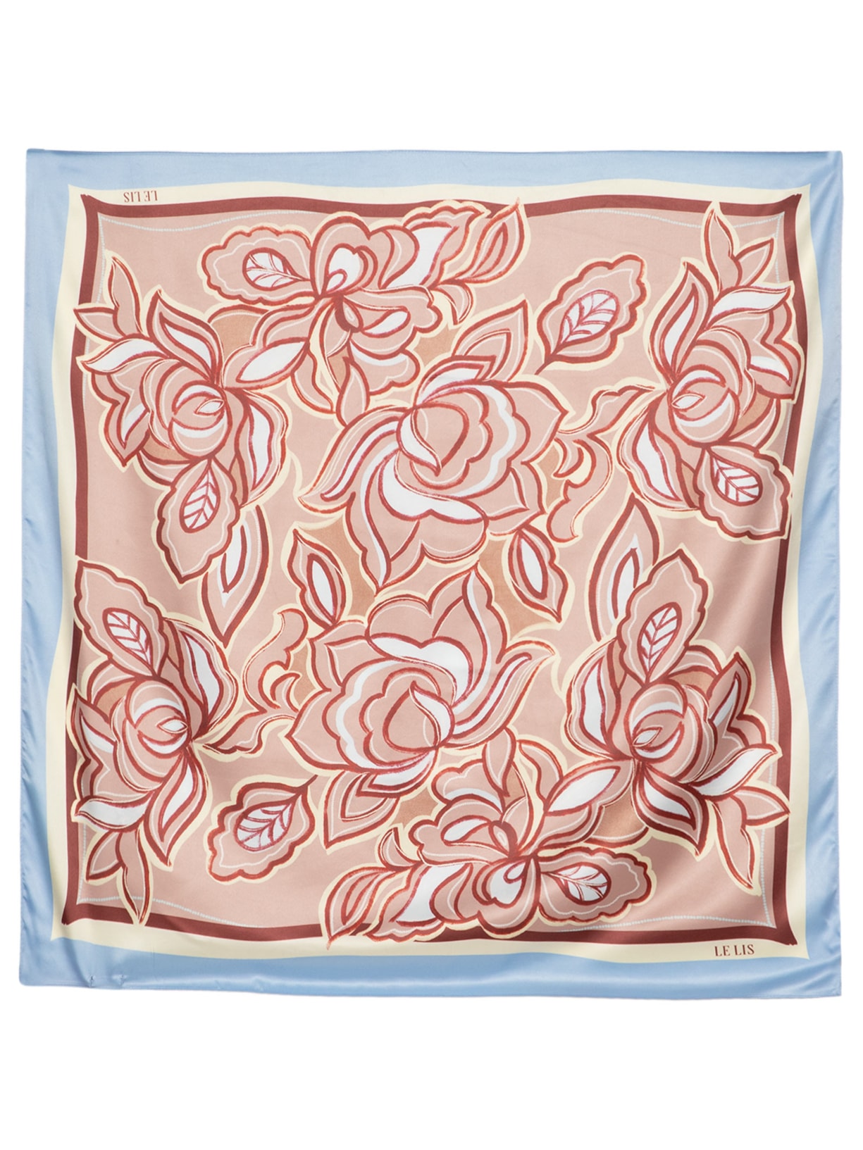Lenço Feminino Bordado I - Azul